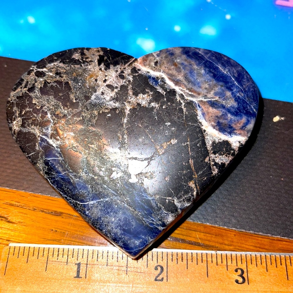 Sodalite crystal heart